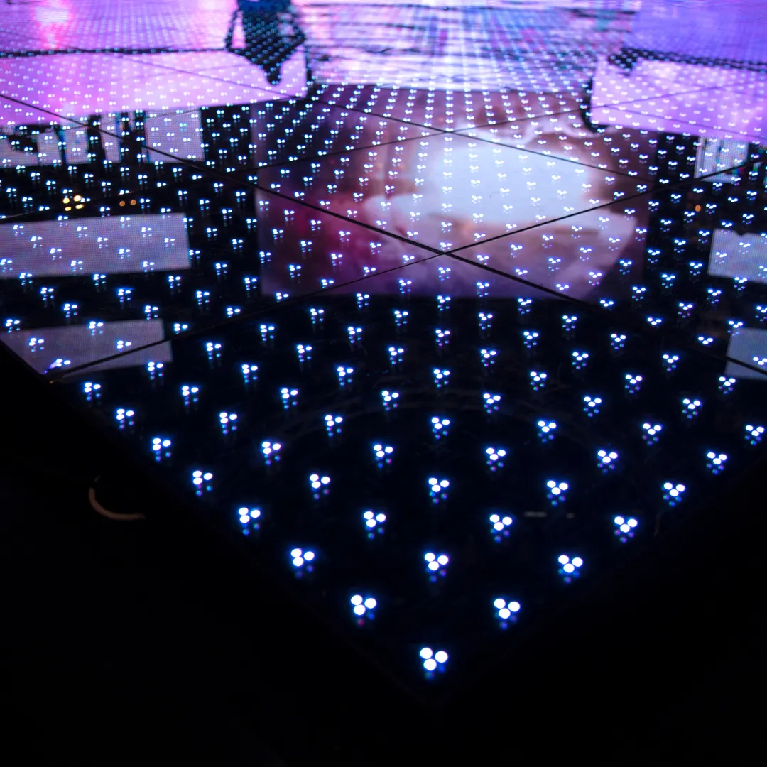 Een vloer verwerkt met LED technologie